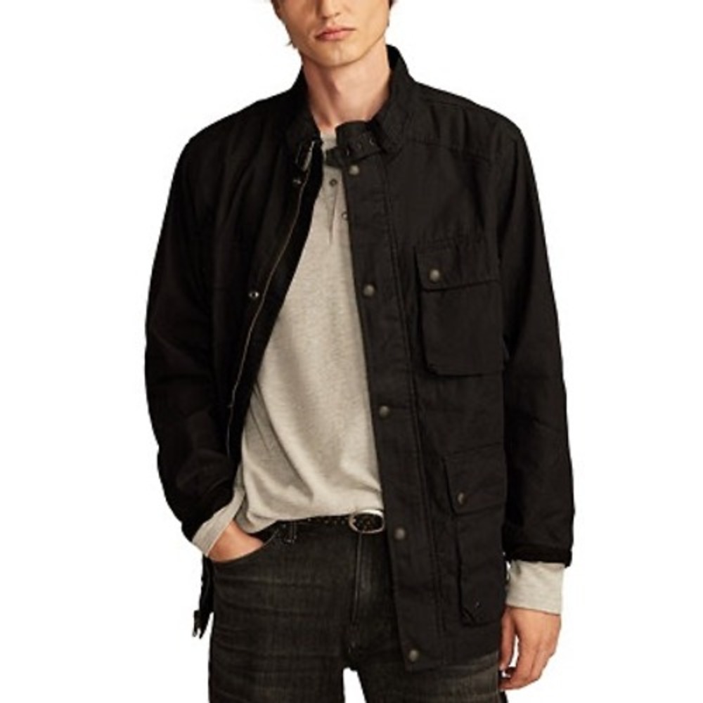 Lucky Brand Mens Black Utility Field Jacket Cotton Canvas M-65 Style 9JB001 XL